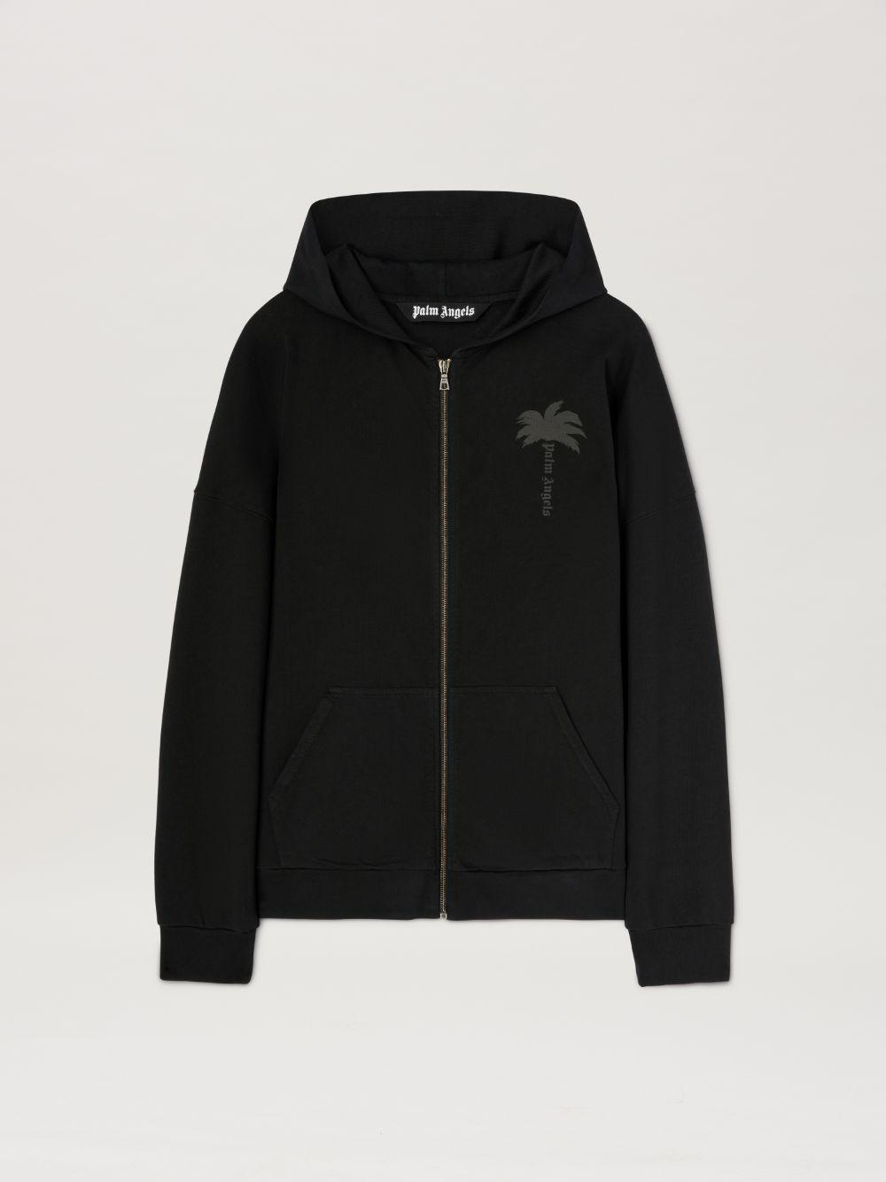 Palms zipped Hoodie in  1313 vintage black - vintage black  - Palm Angels® Official  product image