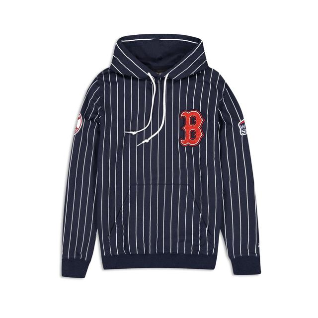 Boston Red Sox Logo Select Pinstripe Hoodie Male Product Image