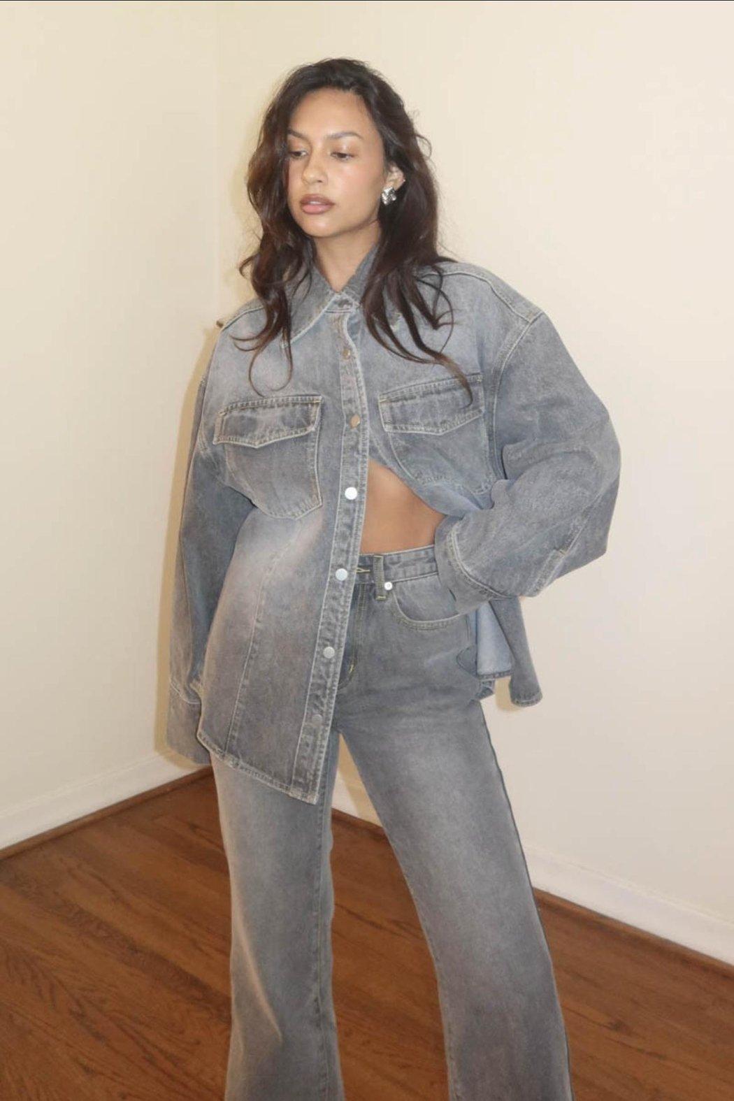 Denim Pants Set Product Image