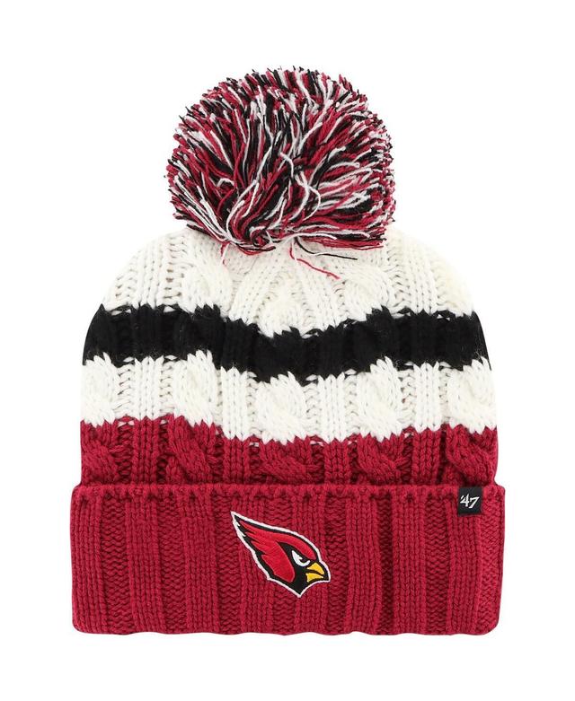 Womens 47 Brand White Arizona Cardinals Ashfield Cuffed Knit Hat with Pom Product Image