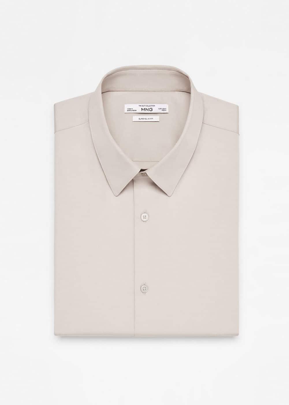 MANGO MAN - Super slim-fit poplin suit shirt light/pastel greyMen Product Image