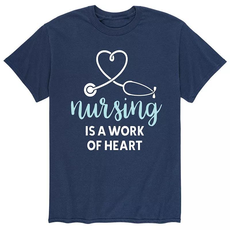 Mens Nurses Work Of Heart Tee Product Image