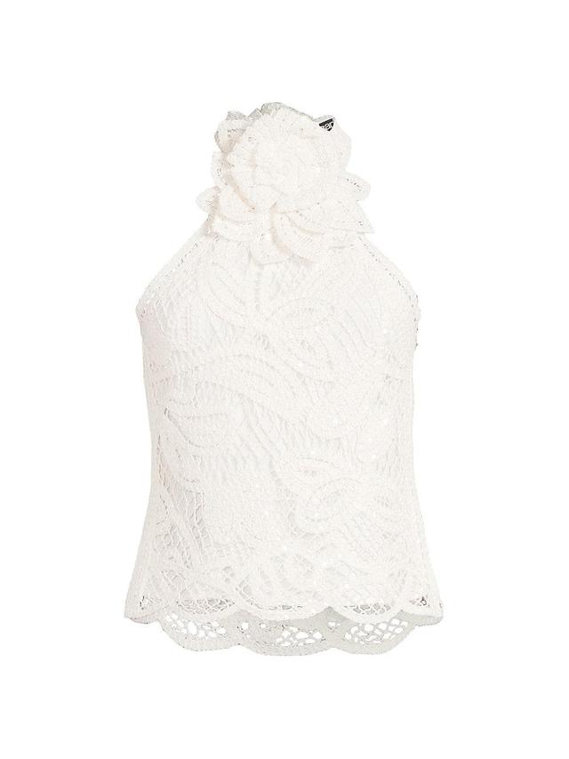 Womens Nicolette Lace Floral Appliqu Blouse Product Image