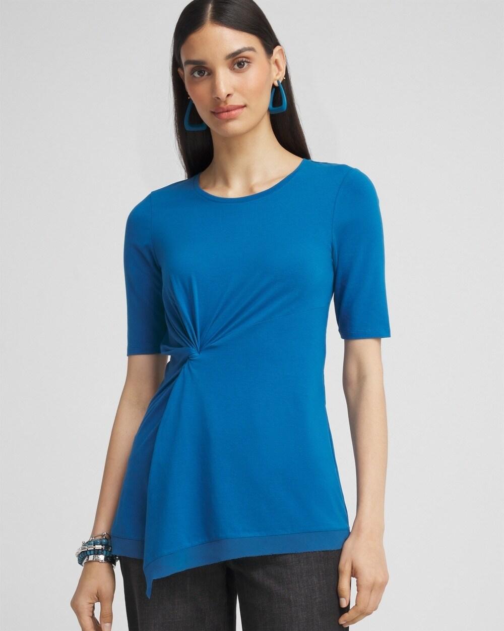 Touch of Cool™ Abstract Draped Tunic Product Image