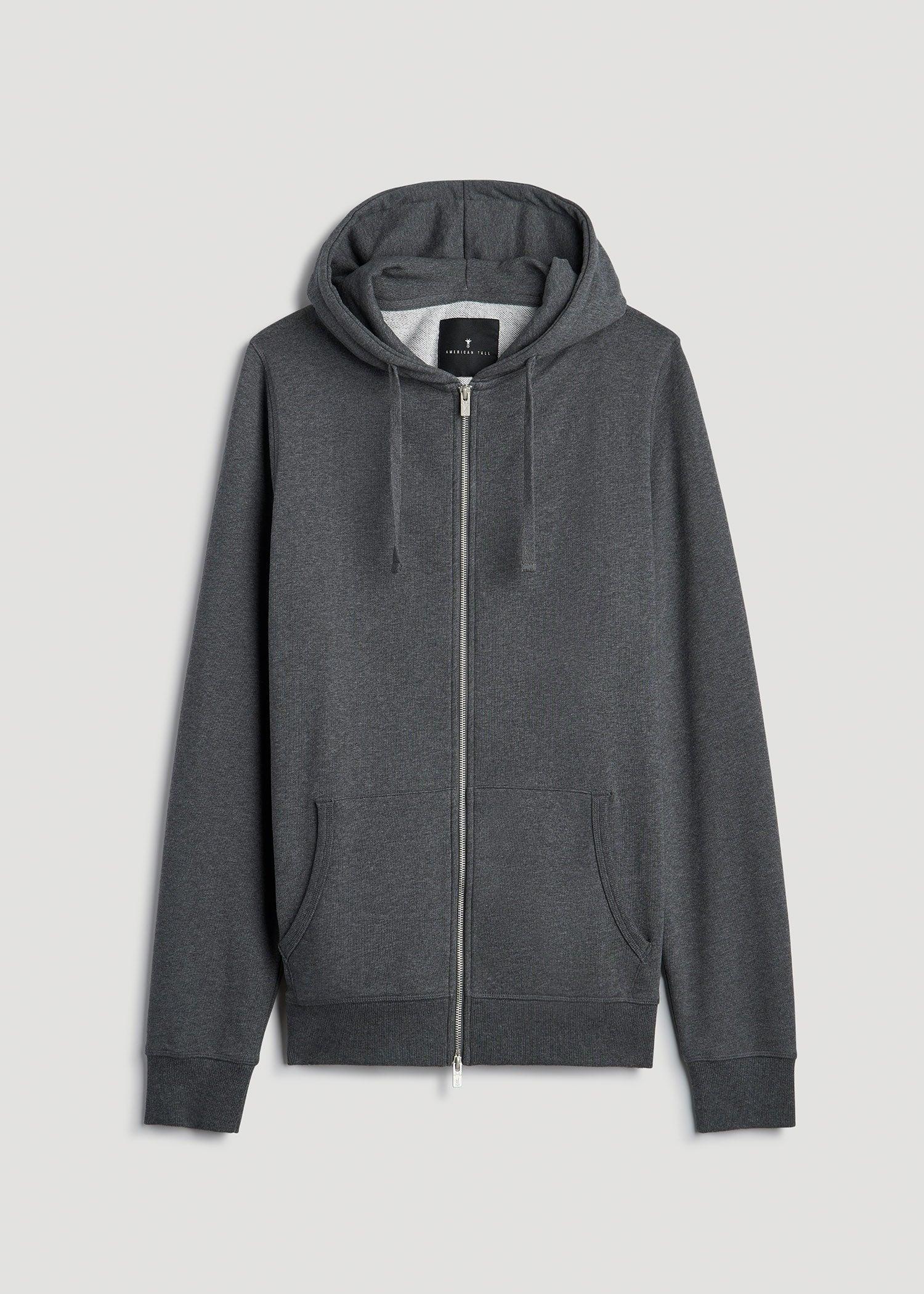 Wearever 2.0 French Terry Full-Zip Hoodie for Tall Men in Charcoal Mix Product Image