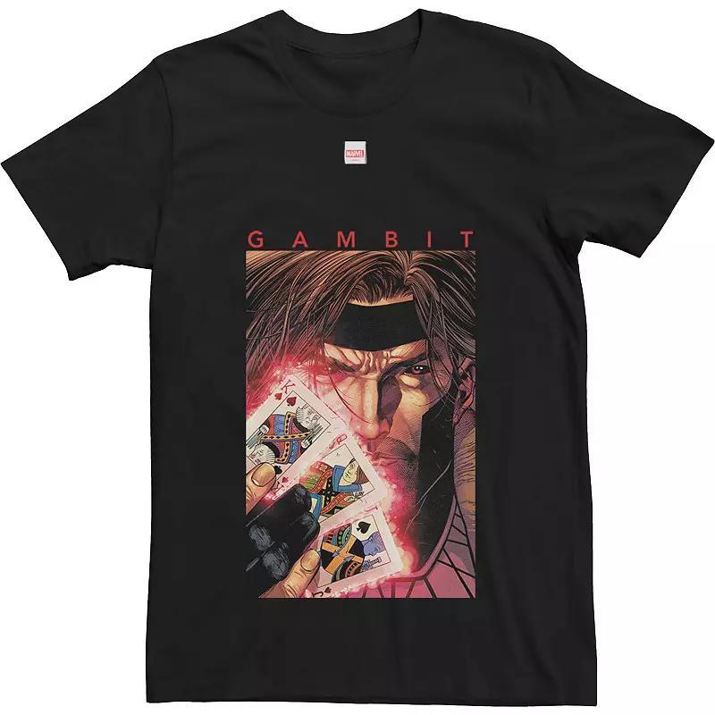 Big & Tall Marvel X-Men Gambit Glowing Cards Tee, Mens Product Image