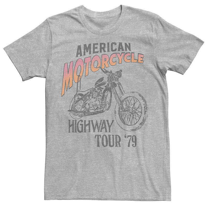 Mens American Motorcycle Highway Tour 79 Tee Athletic Grey Product Image