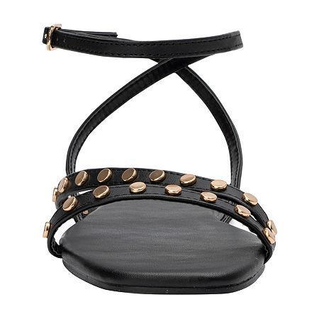 New York & Company Farra Womens Studded Sandals Black Product Image