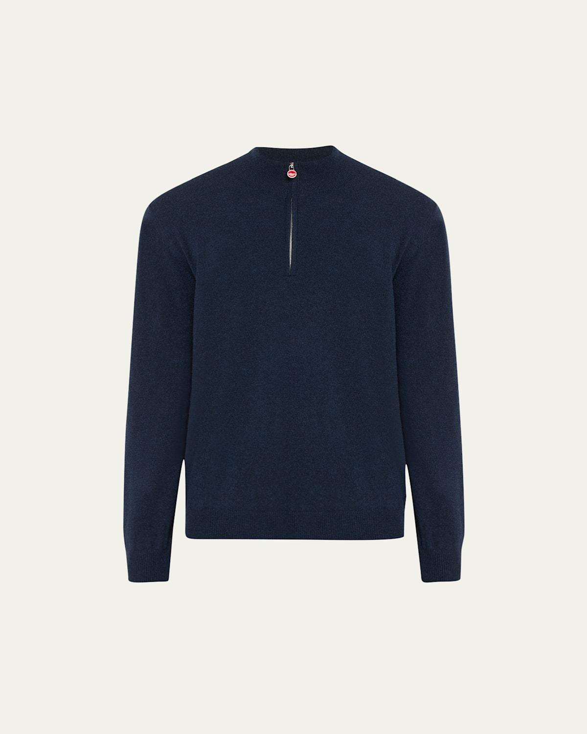 Mens Cashmere Half-Zip Sweater Product Image