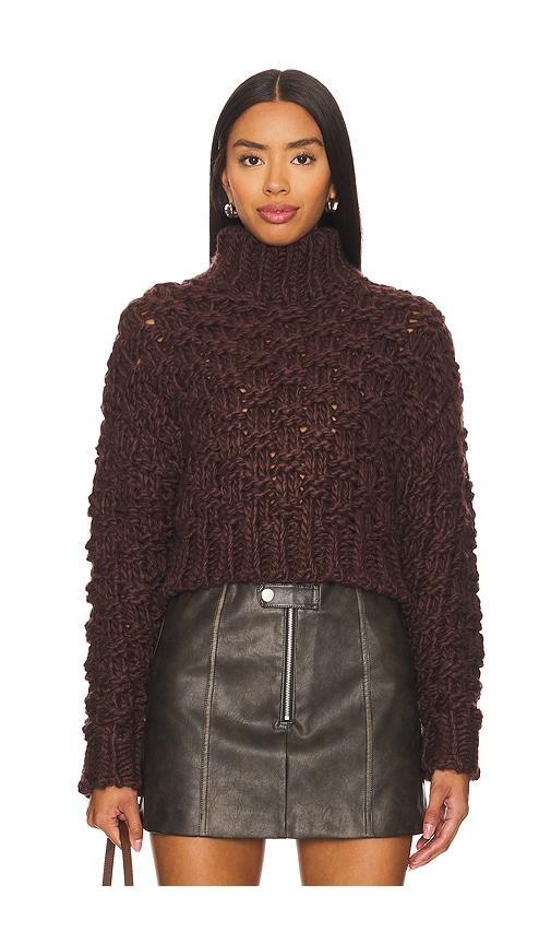 Lovers and Friends Jolene Knit Sweater in Chocolate Brown Product Image