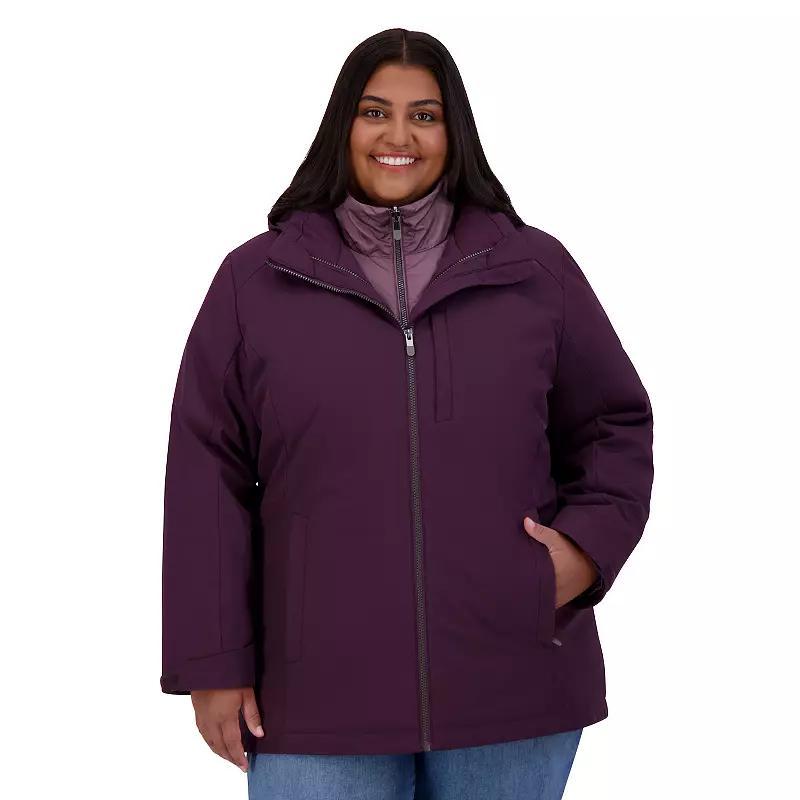 Plus Size ZeroXposur Deonna 3-in-1 Systems Jacket, Womens Product Image