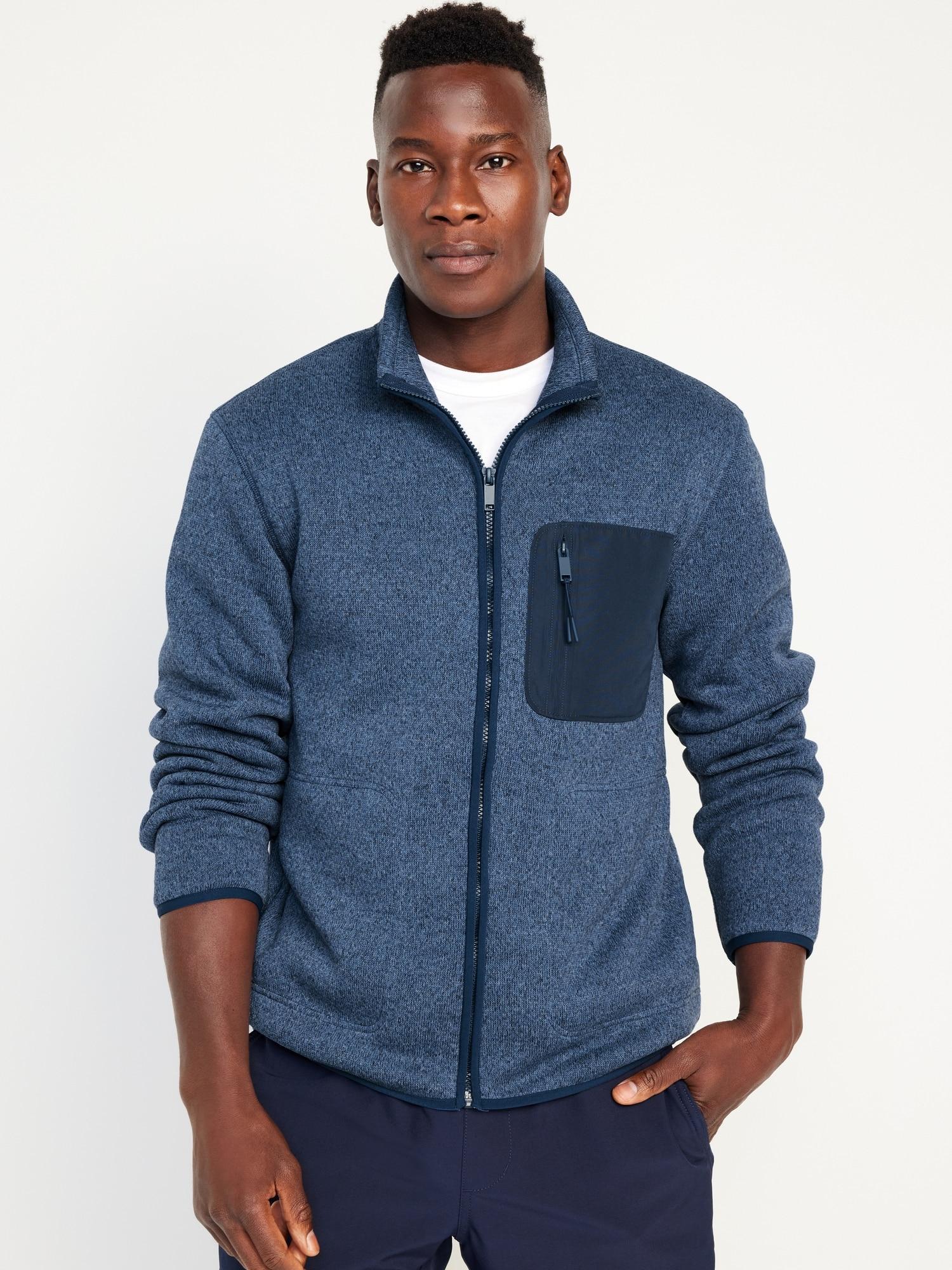 Fleece-Knit Sherpa-Lined Zip Jacket Product Image