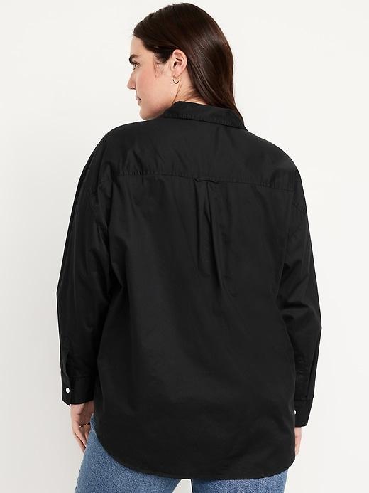 Oversized Button-Down Boyfriend Shirt Product Image