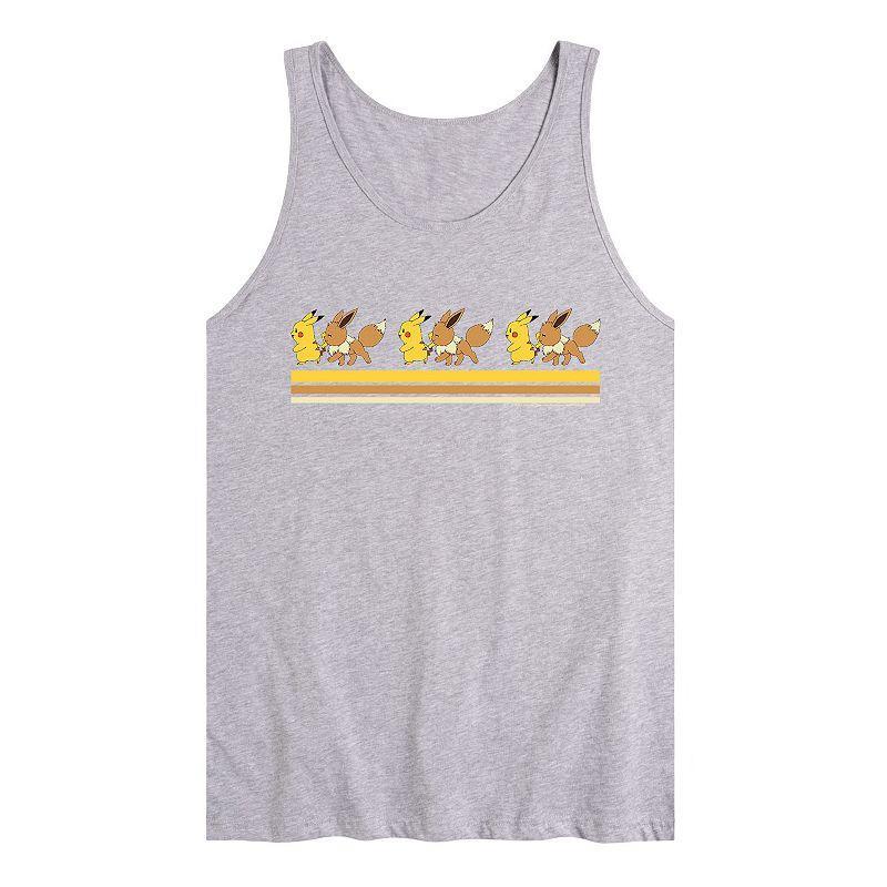 Mens Pokemon Pika Eevee Retro Tank Top Product Image