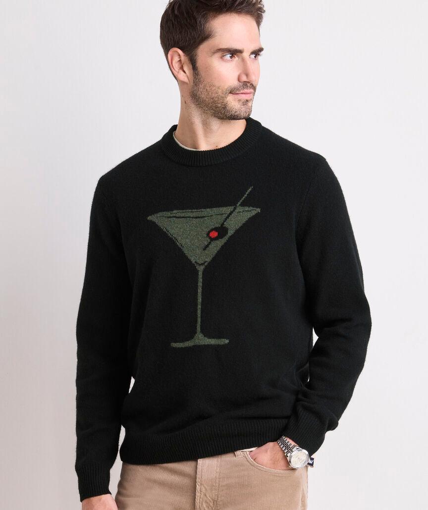 Merino Wool Martini Crewneck Sweater Product Image