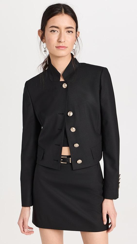 Juun. J Wool Blended Standup Collar Cropped Jacket | Shopbop Product Image