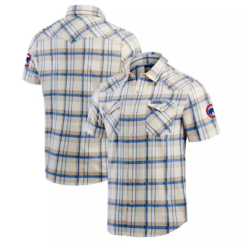 Mens Darius Rucker Collection by Fanatics Royal Chicago Cubs Plaid Full-Snap Shirt Product Image