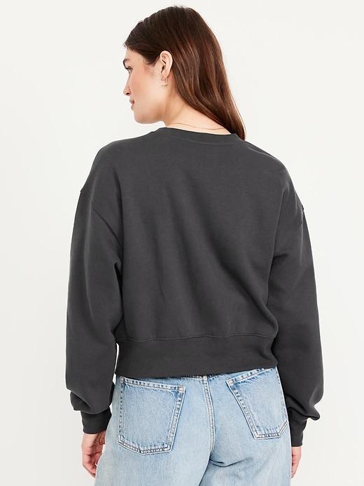 SoComfy Crop Graphic Sweatshirt Product Image