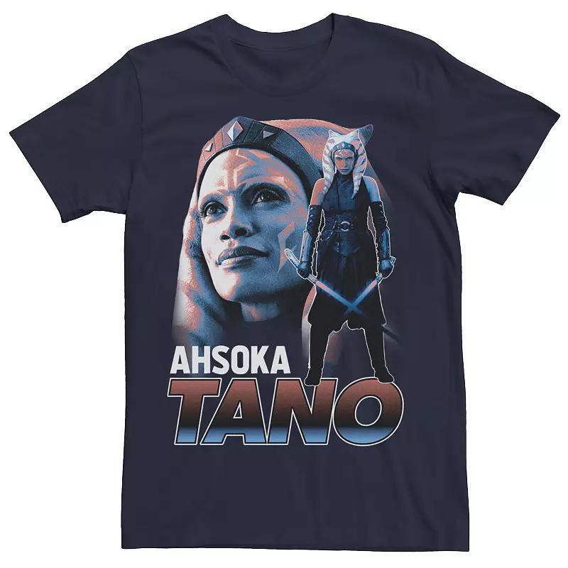 Big & Tall Star Wars: The Mandalorian Ahsoka Tano Collage R13 Tee, Mens Blue Product Image