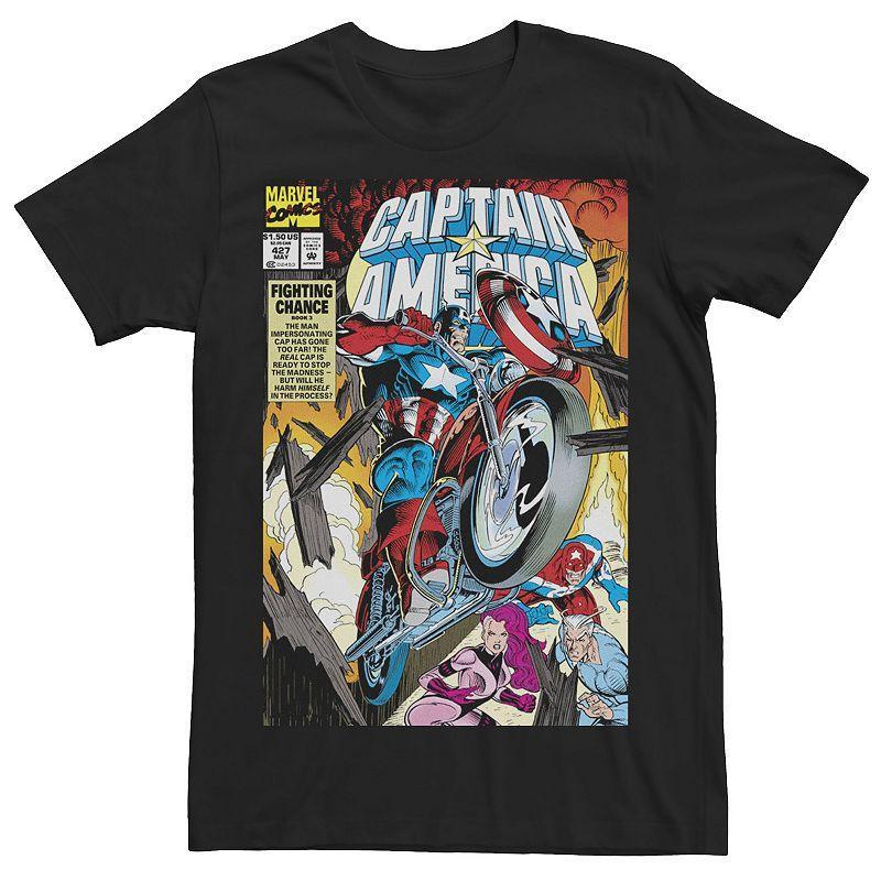 Mens Marvel Captain America Fighting Chance Book 3 Comic Cover Tee Product Image