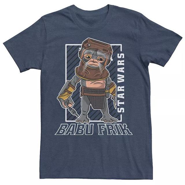 Mens Star Wars The Rise of Skywalker Babu Frik Portrait Tee Grey Product Image