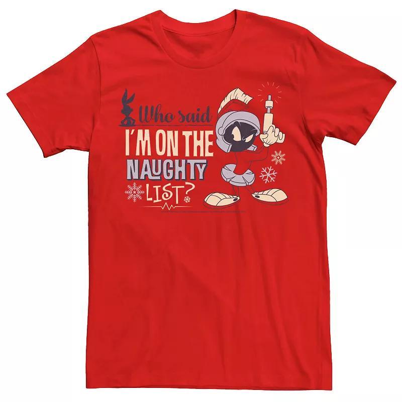 Mens Looney Tunes Christmas Who Said Im On The Naughty List Tee Product Image