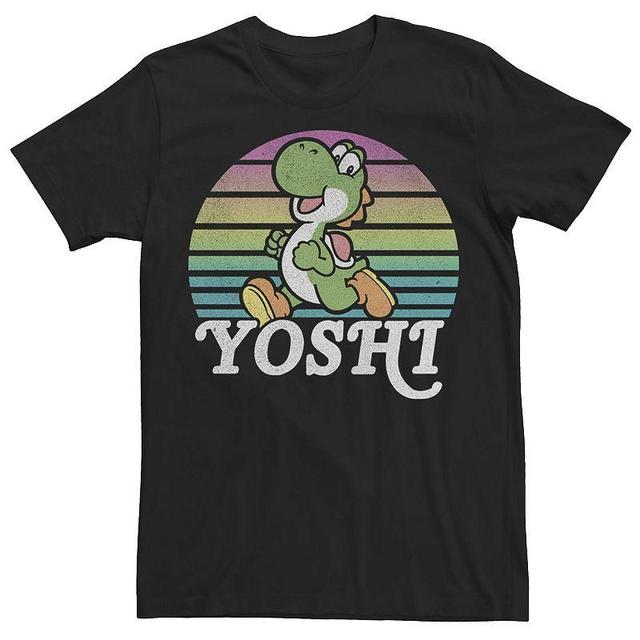 Mens Super Mario Yoshi Retro Line Run Portrait Tee Product Image