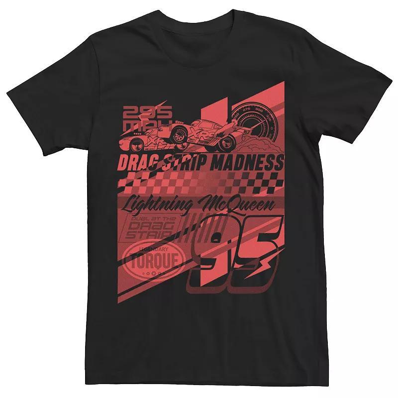 Disney / Pixars Cars Mens McQueen Drag Strip Poster Graphic Tee Product Image