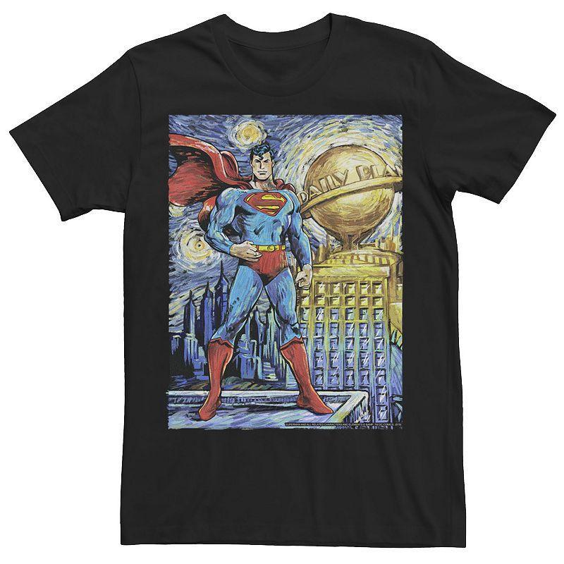 Mens DC Comics Superman Starry Night Poster Tee Product Image