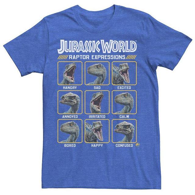 Mens Jurassic World Two Blue Raptor Expressions Tee Grey Product Image