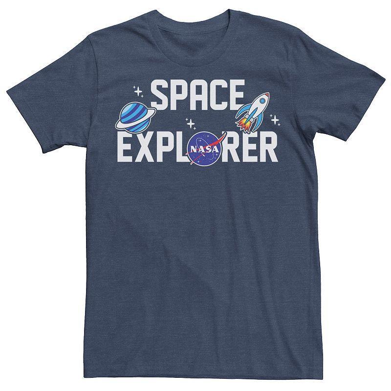 Mens NASA Space Explorer Emoji Tee Navy Grey Product Image