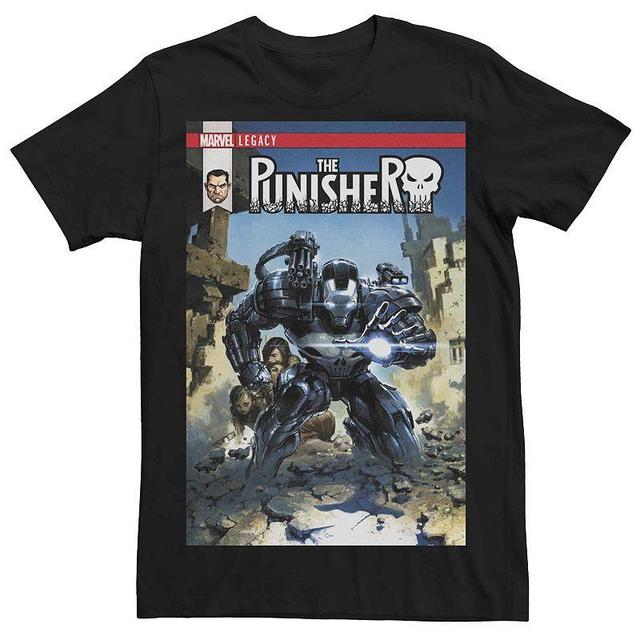 Mens Marvel Legacy The Punisher War Machine Comic Book Cover Tee Product Image