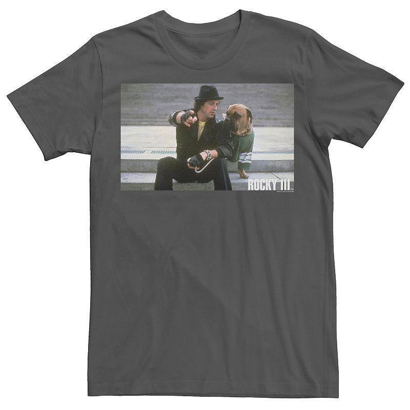 Mens Rocky 3 Rocky And Butkus Poster Tee Grey Product Image