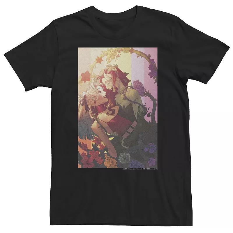 Big & Tall DC Comics Pride Harley Quinn & Poison Ivy Intertwined Tee, Mens Product Image