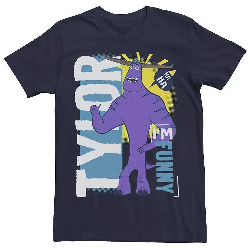 Mens Disney / Pixar Monsters At Work Tylor Ha Ha Funny Tee, Boys Blue Product Image