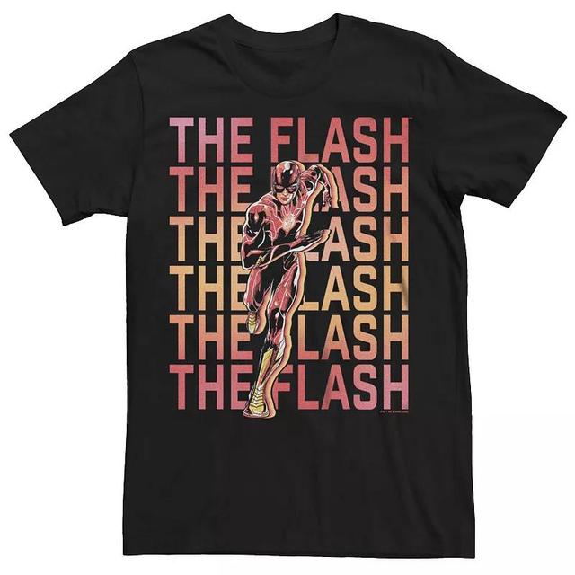 Mens The Flash Word Stacked Graphic Tee Product Image