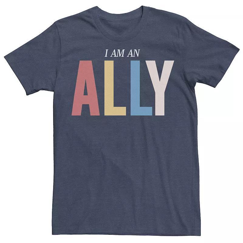 Mens Ally Text Tee Med Blue Product Image