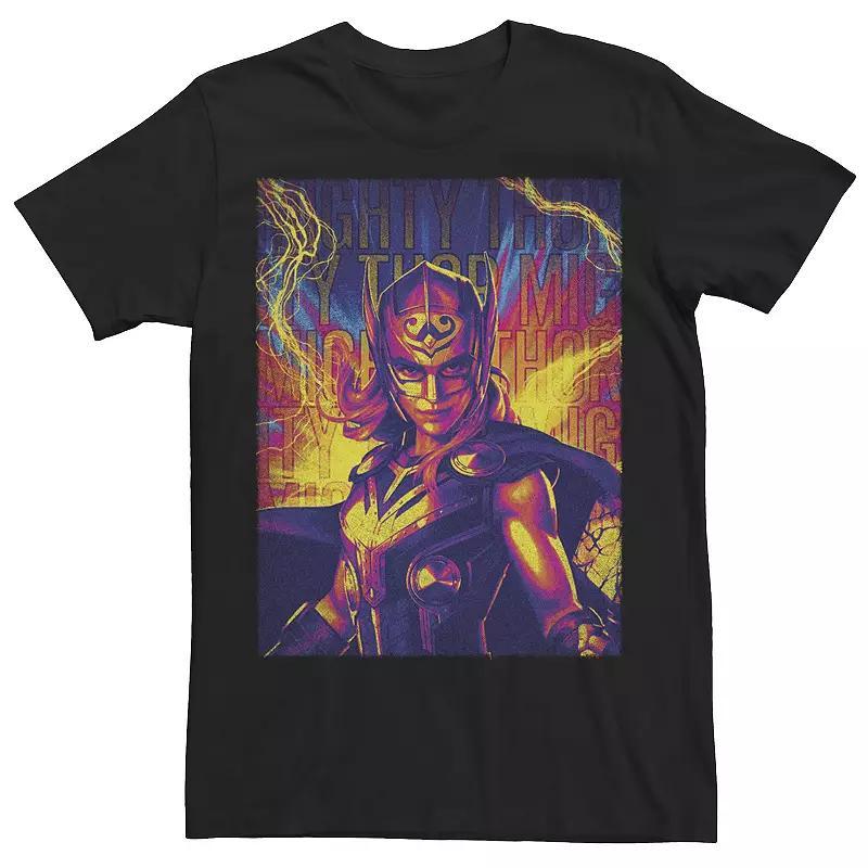 Mens Marvel Thor Love and Thunder Mighty Hero Lightning Tee Product Image