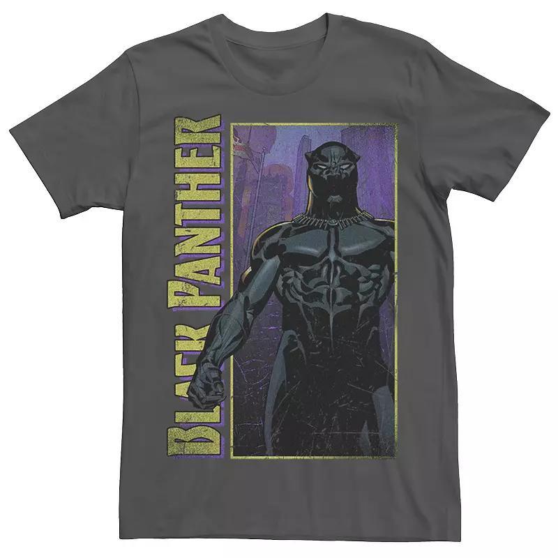 Mens Black Panther Dark Poster Graphic Tee Grey Product Image