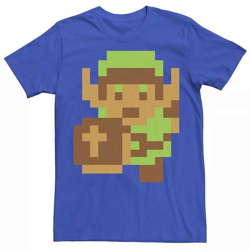 Mens Nintendo Legend of Zelda Pixelated Link Portrait Tee Grey Product Image