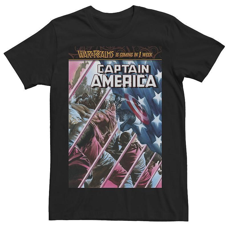 Mens Marvel Captain America Steve Rogers Fights Back Comic Cover Tee Product Image