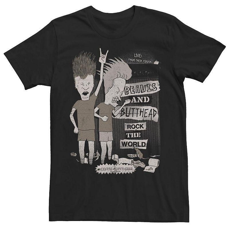 Mens Beavis And Butthead Rock The World Short Sleeve Tee Product Image