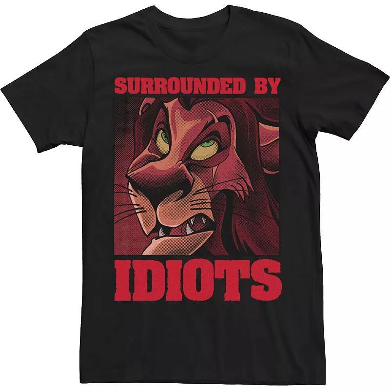 Big & Tall Disney The Lion King Scar Surrounded By Idiots Poster Tee, Mens Product Image