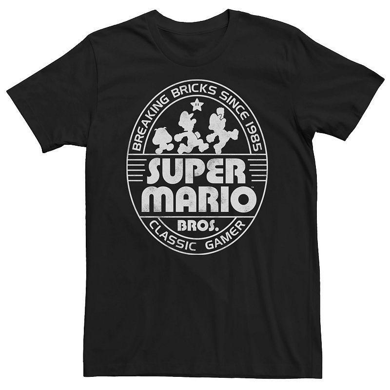 Mens Nintendo Super Mario Breaking Bricks Since 1985 Graphic Tee Product Image