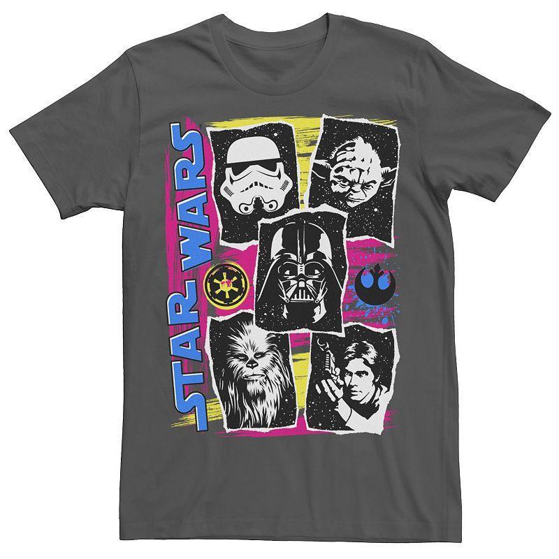 Mens Star Wars Characters Colorpop Collage Graphic Tee Product Image