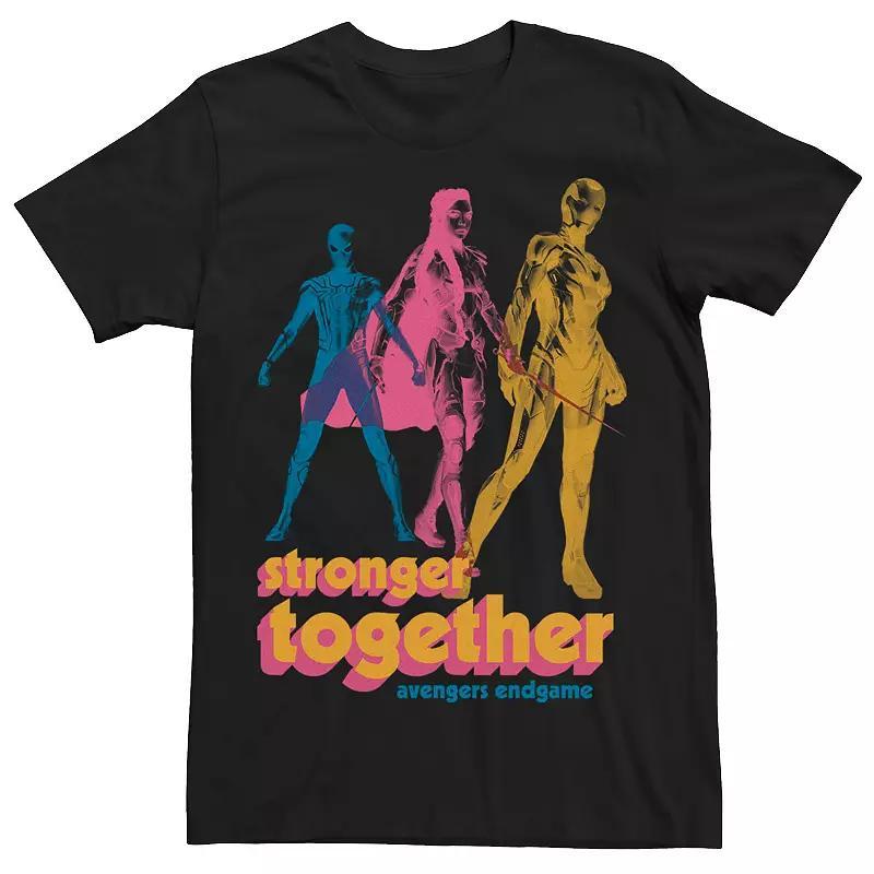 Mens Marvel Avengers Endgame Stronger Together Neon Lineup Tee Product Image