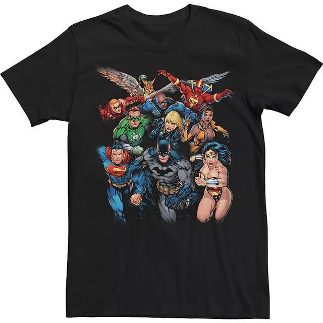 Mens Justice League Groupage Group Shot Tee Product Image