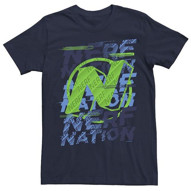 Mens Nerf Nation N Logo Stack Tee Blue Product Image