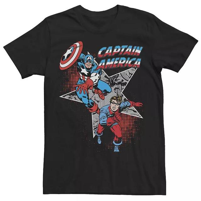 Mens Marvel Captain America And Bucky Barnes Action Poster Tee Product Image