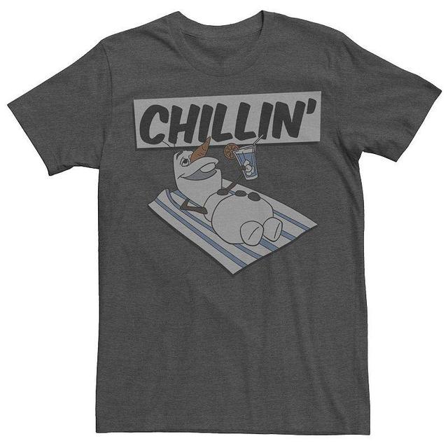 Disneys Frozen Olaf Chillin Beach Towel Portrait Mens Tee Grey Heather Product Image